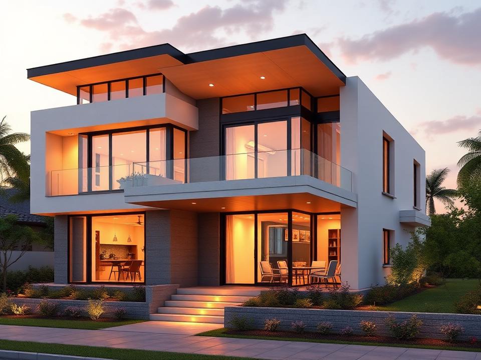 Custom Home Exterior Rendering